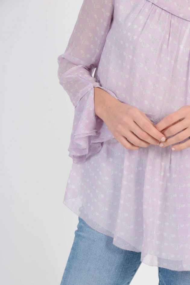 Hemisphere Bluse mit Bienenprint in Violett