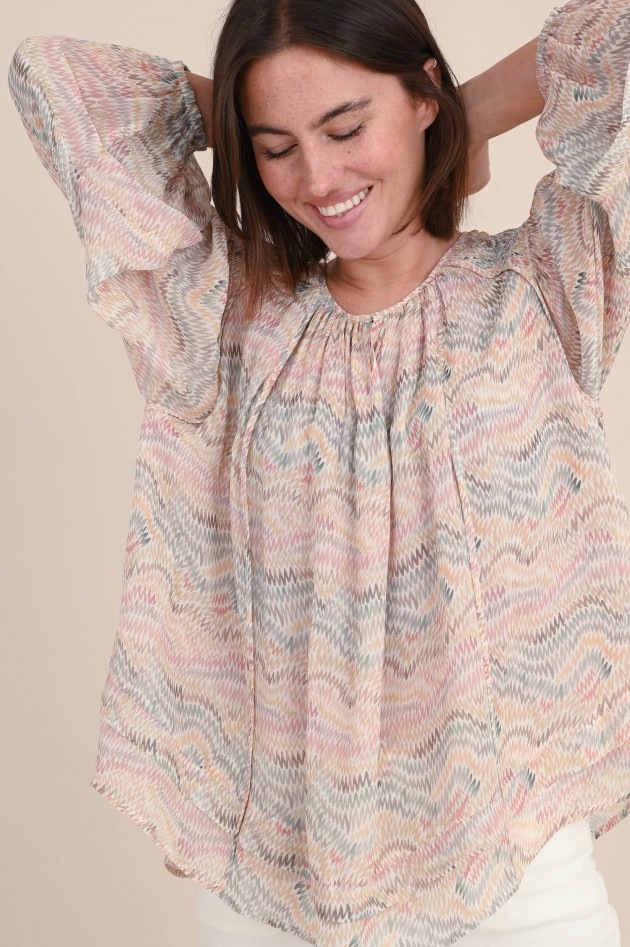 Hemisphere Bluse PERU in Multicolor gemustert