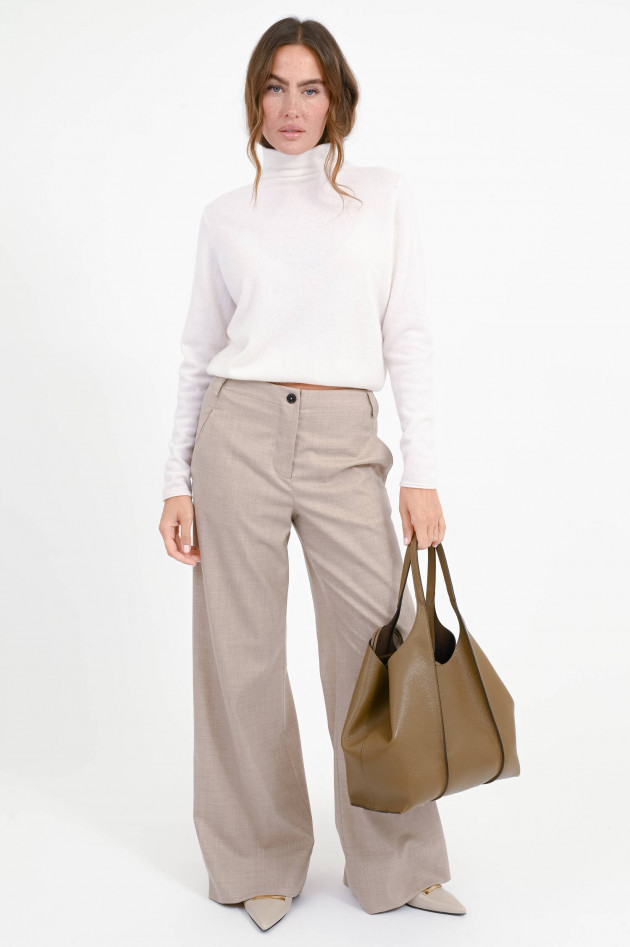 Hemisphere Wollhose in Beige meliert