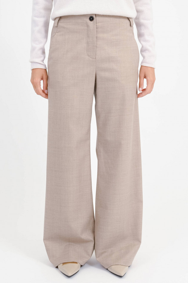 Hemisphere Wollhose in Beige meliert