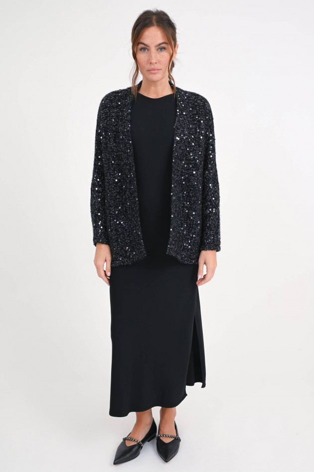Hemisphere Cardigan GLITZER mit Pailetten in Schwarz