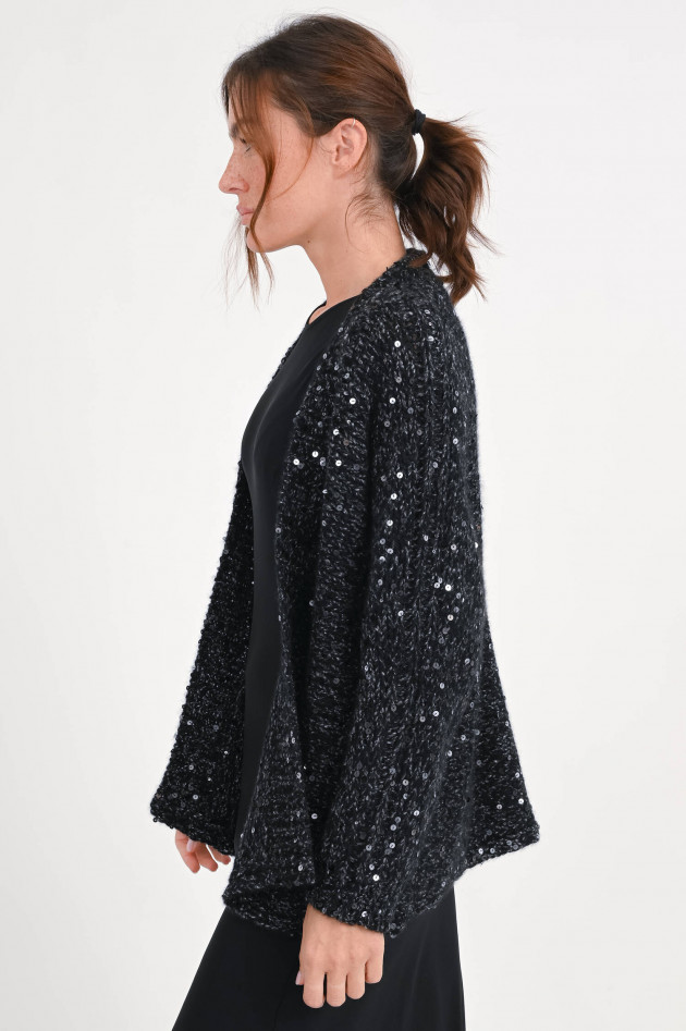 Hemisphere Cardigan GLITZER mit Pailetten in Schwarz