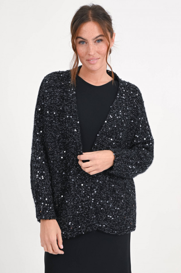 Hemisphere Cardigan GLITZER mit Pailetten in Schwarz