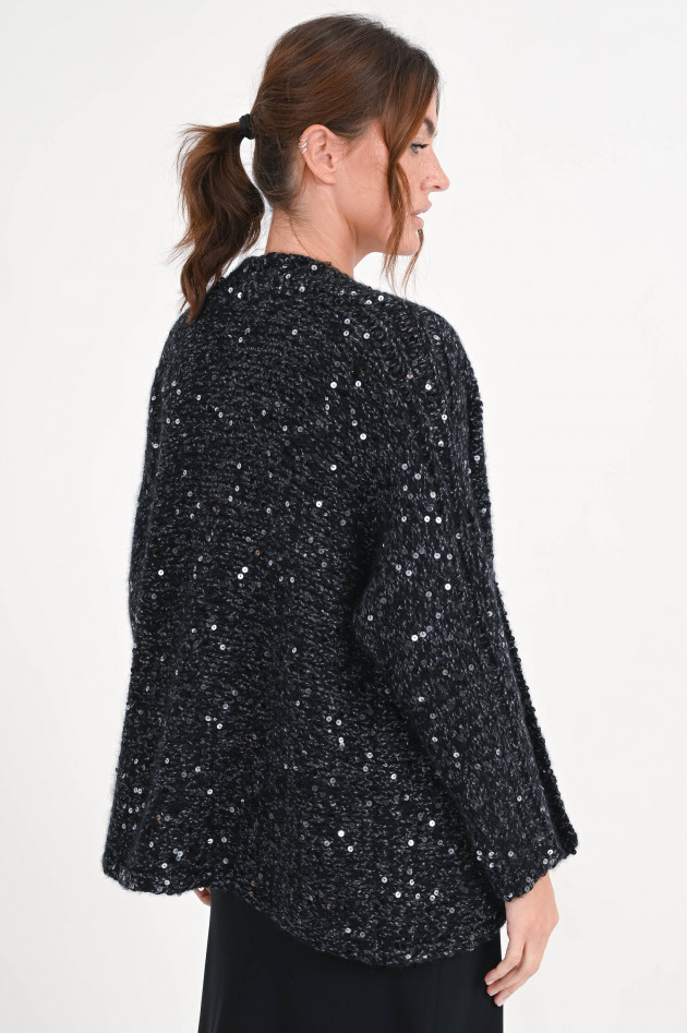 Hemisphere Cardigan GLITZER mit Pailetten in Schwarz
