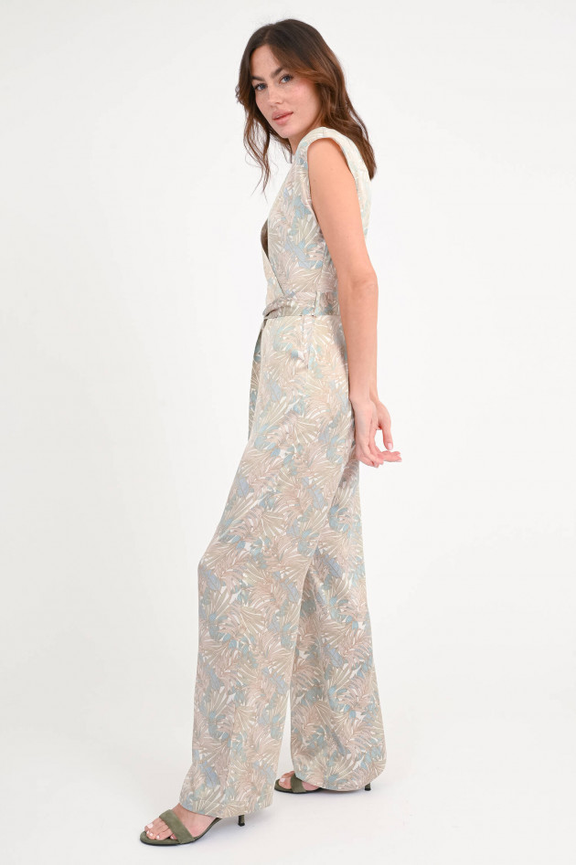 Hemisphere Jumpsuit FLIKA in Beige/Blau gemustert