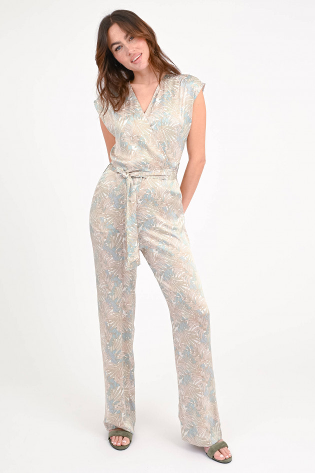 Hemisphere Jumpsuit FLIKA in Beige/Blau gemustert