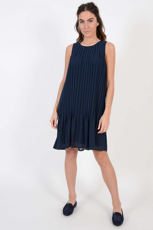 Hemisphere Plissee - Kleid in Navy