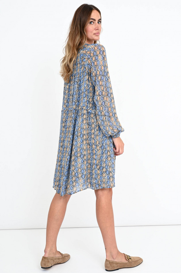 Hemisphere Viskose Kleid PANTA in Blau/Beige