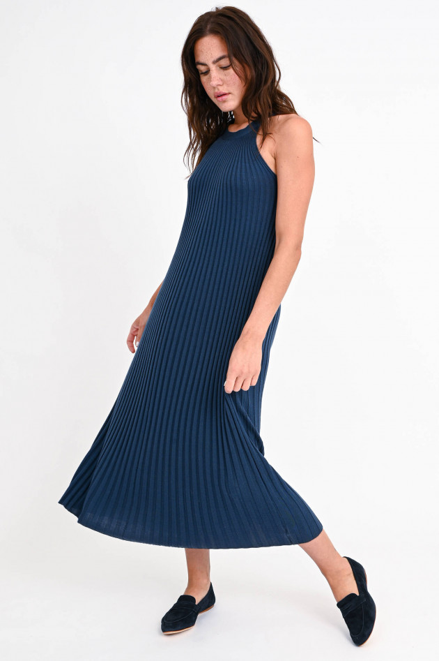 Hemisphere Rippstrick-Kleid in Jeansblau