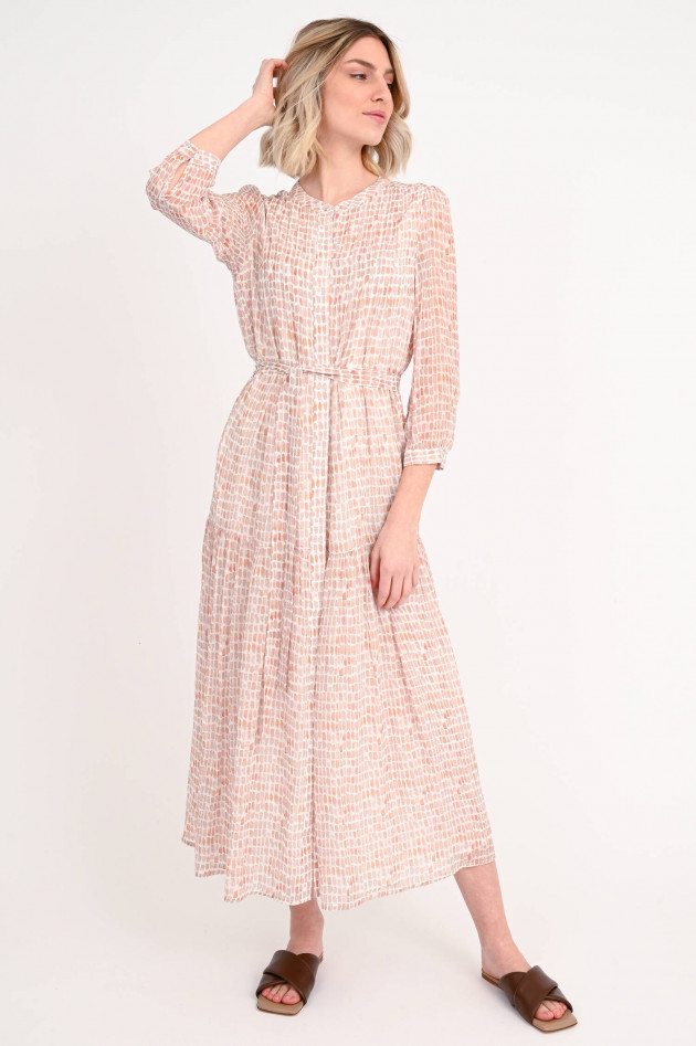 Hemisphere Viskose Kleid mit Allover-Print in Rosé