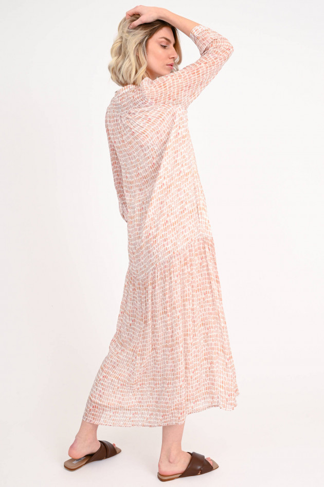 Hemisphere Viskose Kleid mit Allover-Print in Rosé