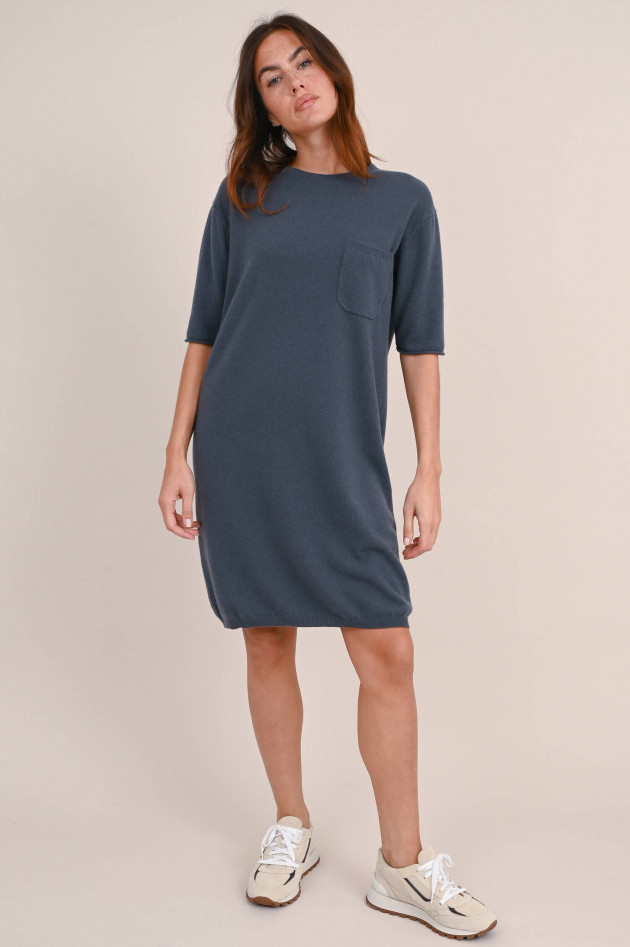 Hemisphere Cashmere Strickkleid in Dunkelgrau