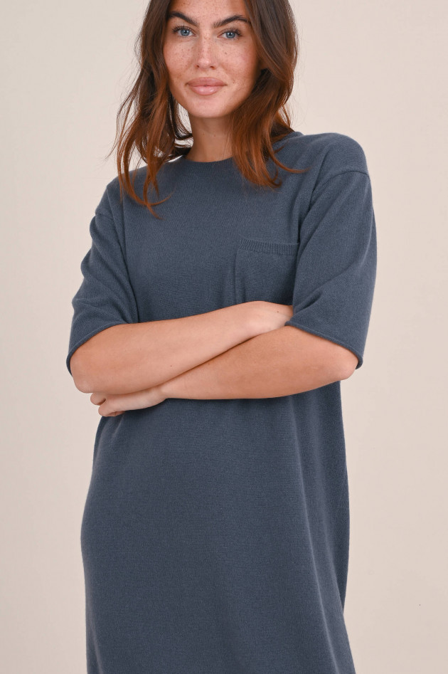Hemisphere Cashmere Strickkleid in Dunkelgrau