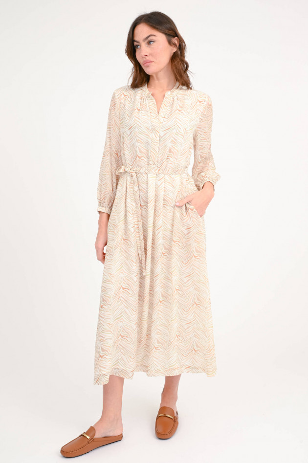 Hemisphere Midi-Kleid PARU in Natur/Grün gemustert