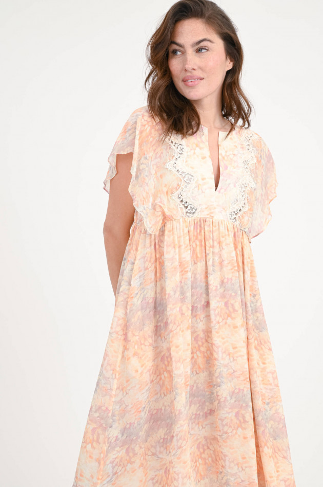 Hemisphere Kleid PIPPA mit Spitzendetails Orange/Multi