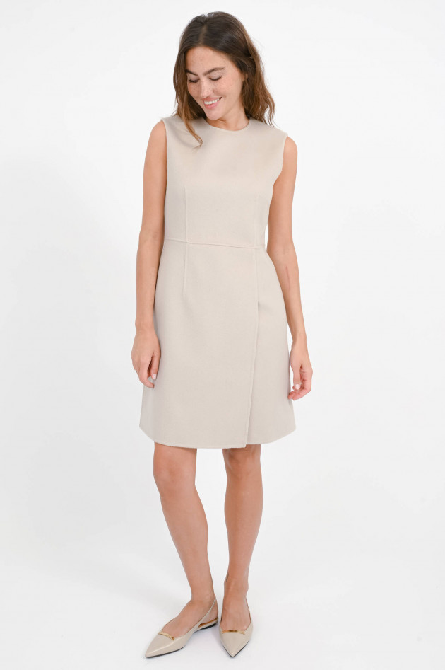 Hemisphere Wollkleid mit A-Linie in Platin Sand