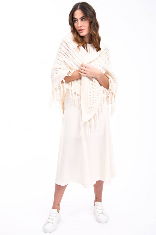 Hemisphere Poncho mit Quasten in Natur