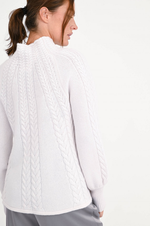 Hemisphere Strickpullover aus Woll-Seide-Mix in Creme