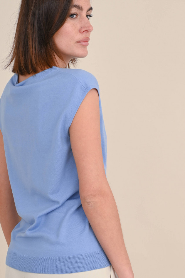 Hemisphere Shirt aus Merinowolle in Pastellblau