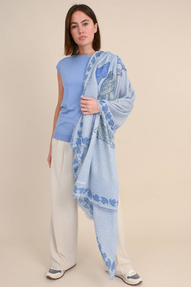 Hemisphere Shirt aus Merinowolle in Pastellblau