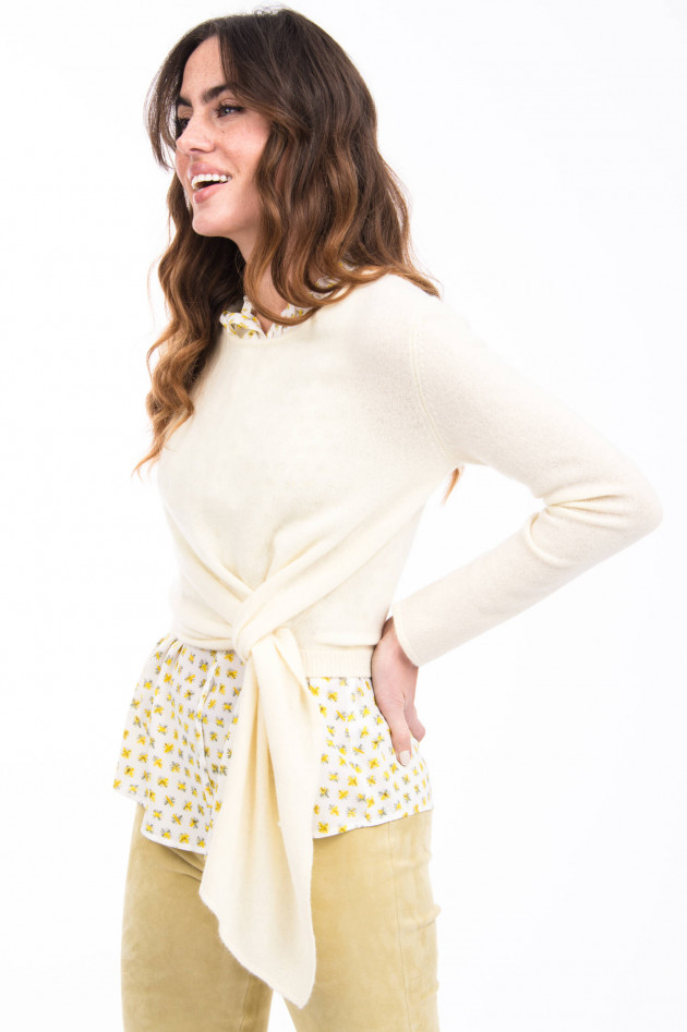 Hemisphere Pullover mit Bindeoption in Lemon