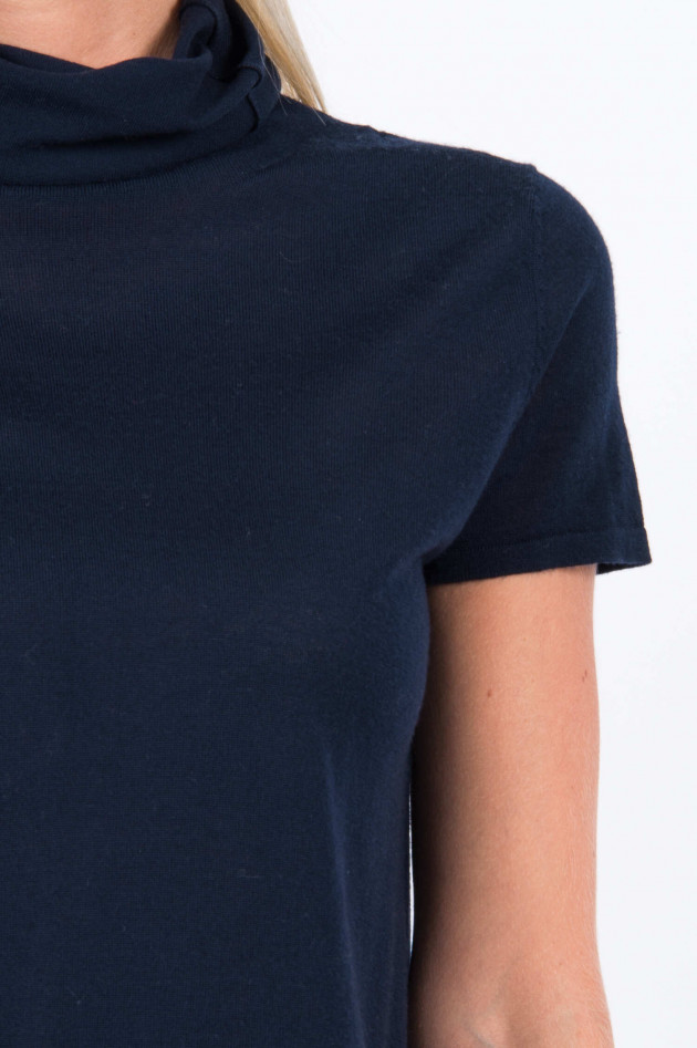 Hemisphere Kurzarm Rollkragenshirt in Navy