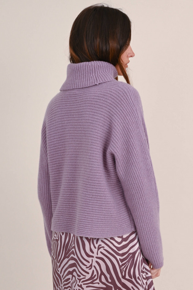 Hemisphere Querrippstrick Pullover in Violett