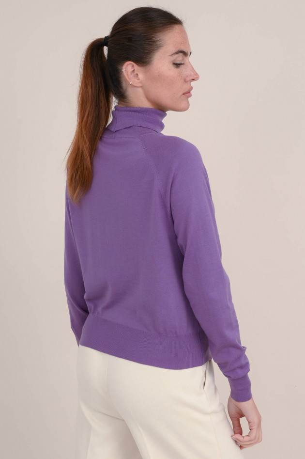 Hemisphere Merino Rollkragen Pullover in Violett