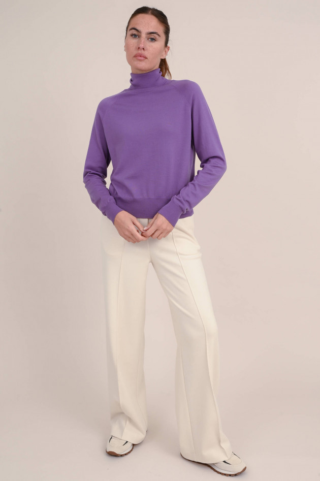 Hemisphere Merino Rollkragen Pullover in Violett