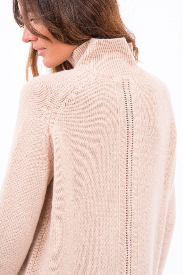 Hemisphere Kaschmir Pullover mit Lochmuster in Natur GRUENER.AT
