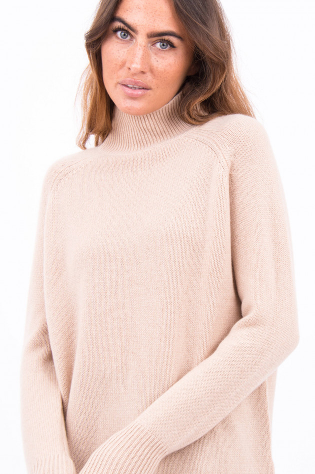 Hemisphere Kaschmir Pullover mit Lochmuster in Natur