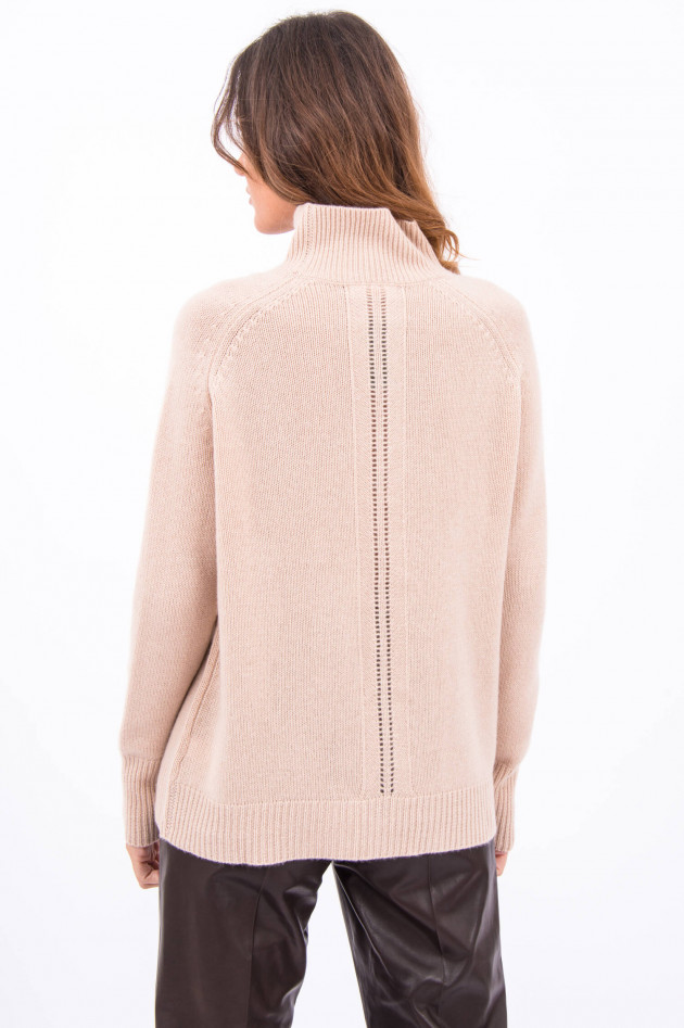 Hemisphere Kaschmir Pullover mit Lochmuster in Natur