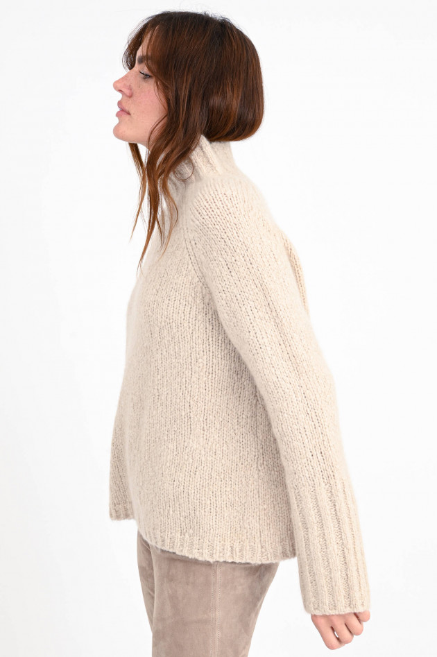 Hemisphere Turtleneck Strickpullover aus Cashmere in Natur