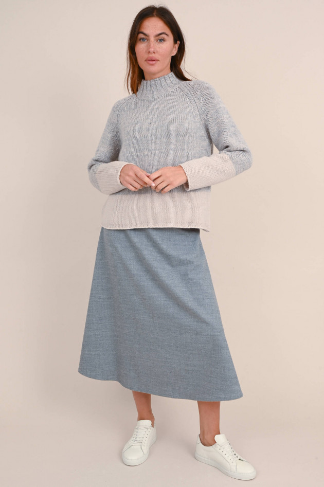 Hemisphere Wollmix Pullover in Hellgrau/Sand