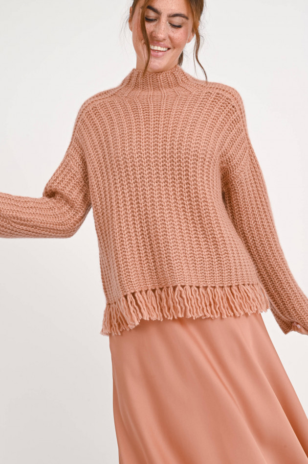 Hemisphere Cashmere-Pillover in dunklem Altrosa