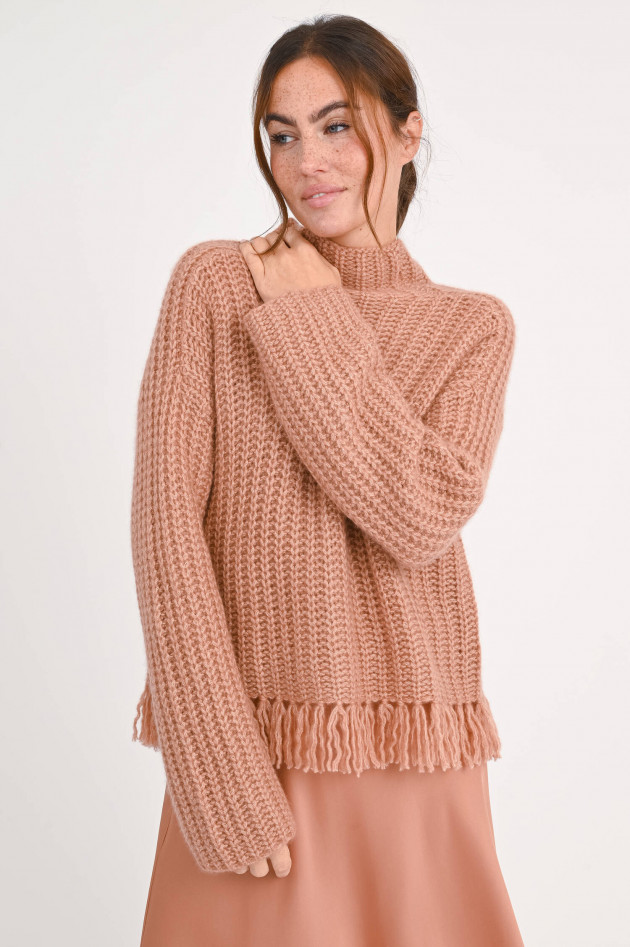 Hemisphere Cashmere-Pillover in dunklem Altrosa
