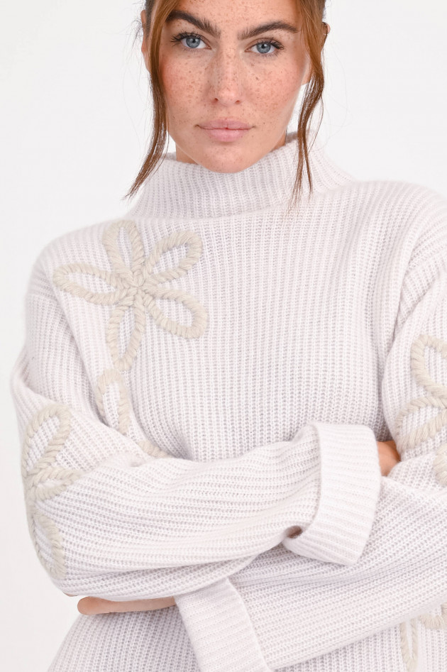 Hemisphere Pullover aus Cashmere-Mix in Creme