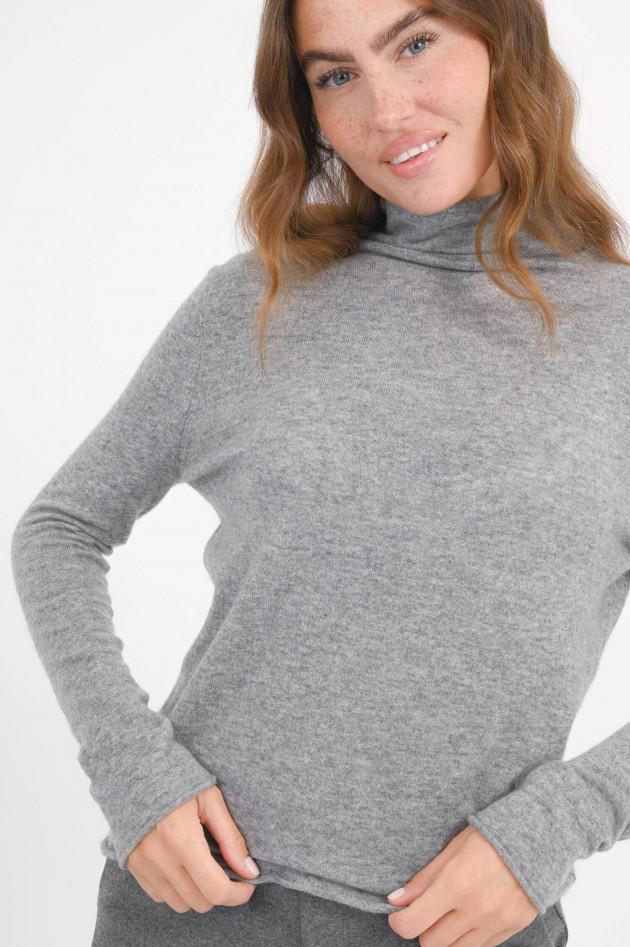 Hemisphere Rollkragen-Pullover aus Cashmere in Hellgrau