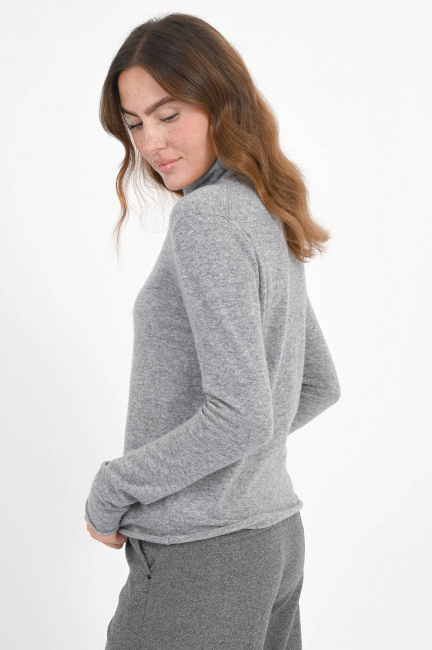 Hemisphere Rollkragen-Pullover aus Cashmere in Hellgrau