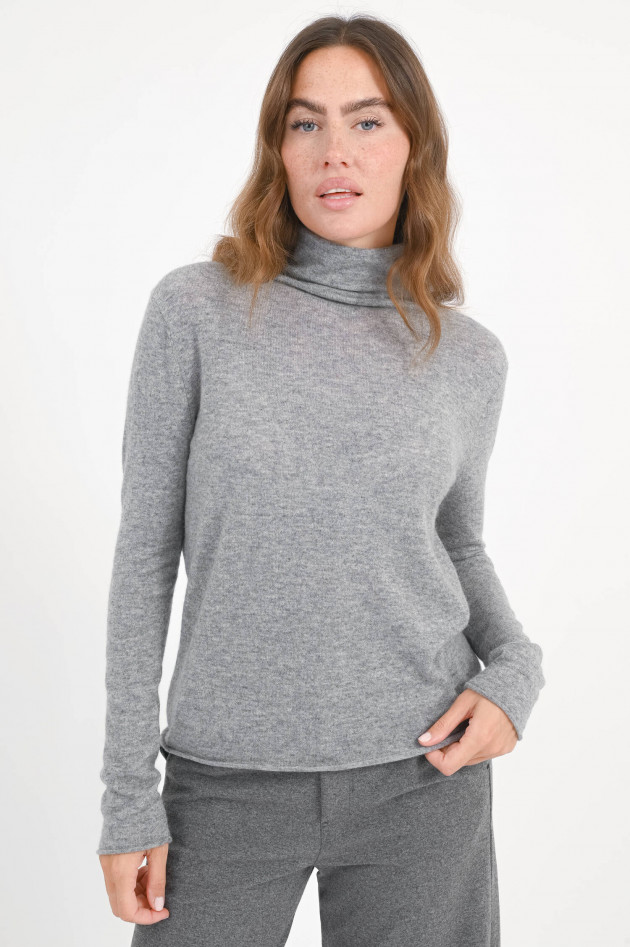 Hemisphere Rollkragen-Pullover aus Cashmere in Hellgrau