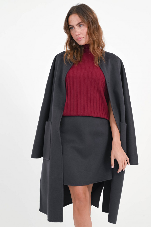 Hemisphere Rippstrick Pullunder aus Cashmere in Bordeaux