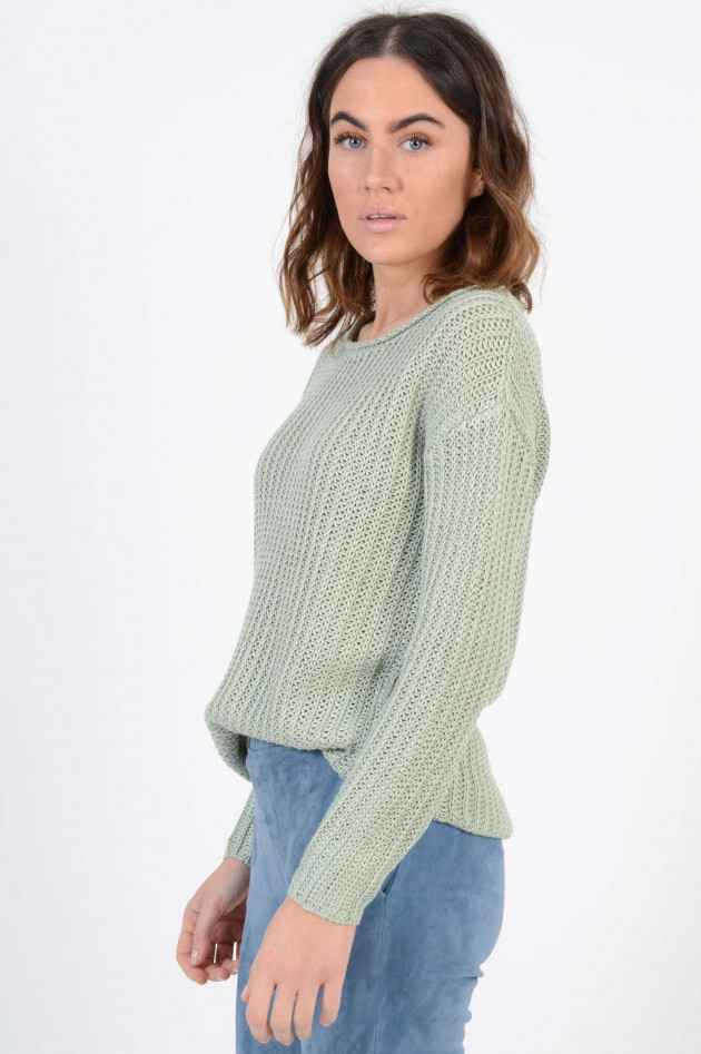 Hemisphere Leinenpullover in Mint