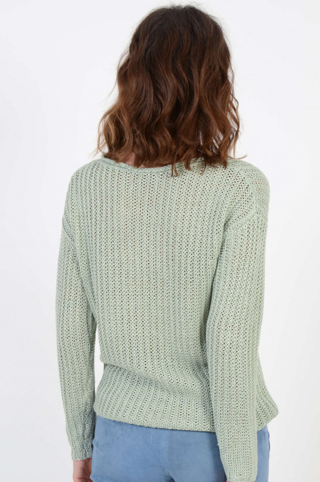 Hemisphere Leinenpullover in Mint