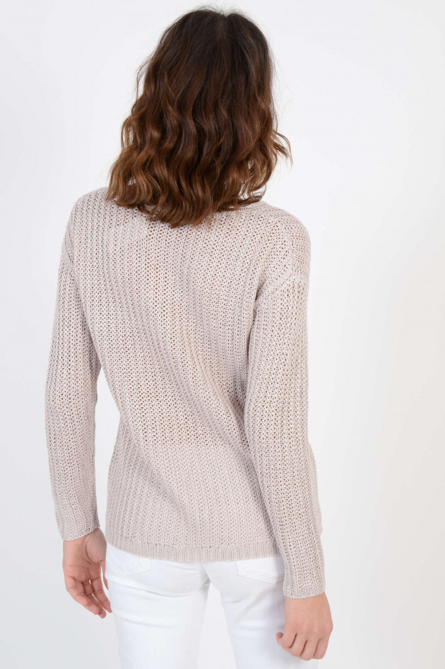 Hemisphere Leinenpullover in Beige