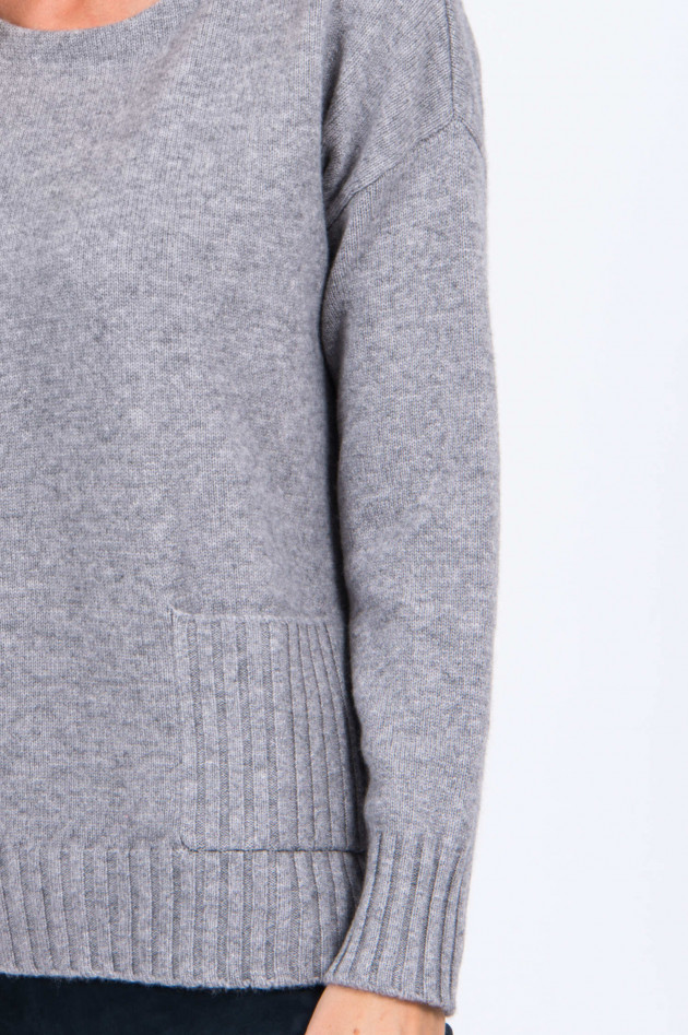 Hemisphere Pullover mit Stecktaschen in Grau