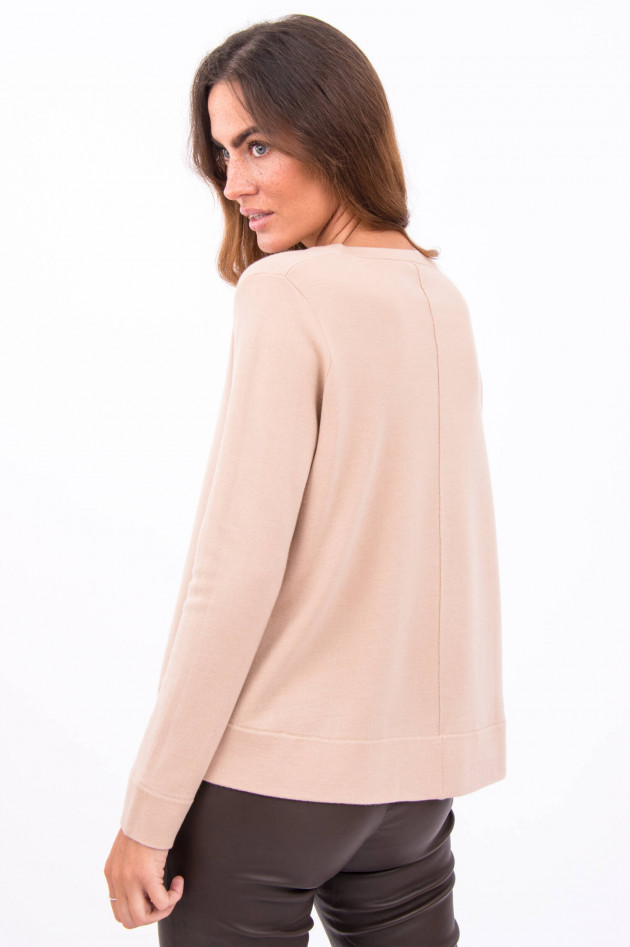 Hemisphere Pullover mit Ziernaht in Beige