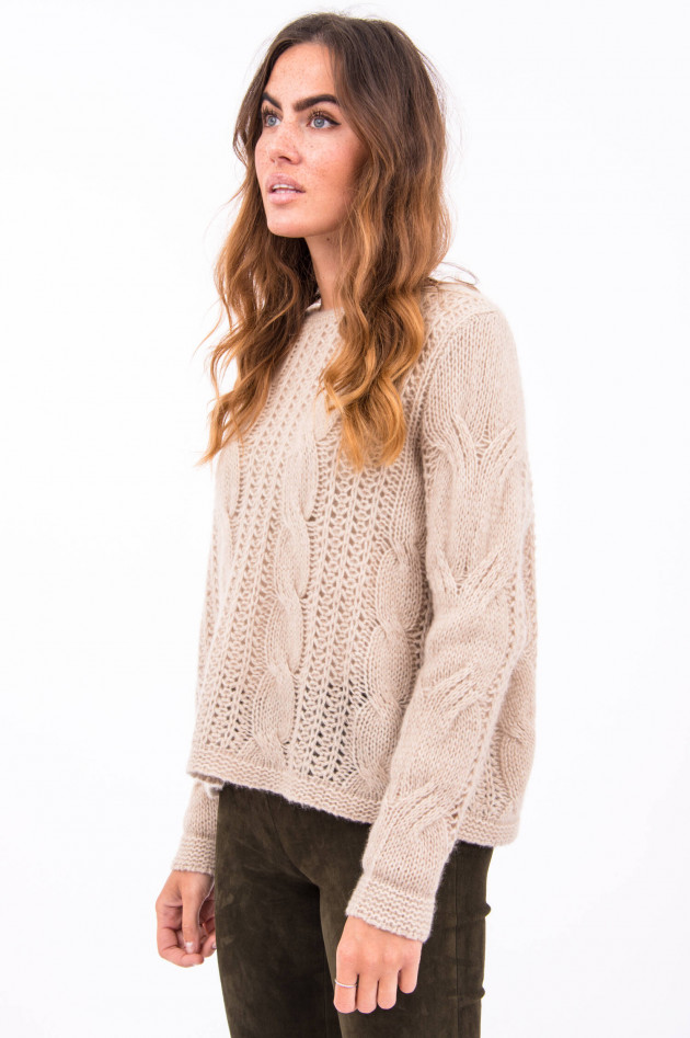 Hemisphere Pullover aus Kaschmir-Seidenmix in Beige