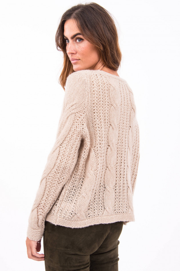 Hemisphere Pullover aus Kaschmir-Seidenmix in Beige