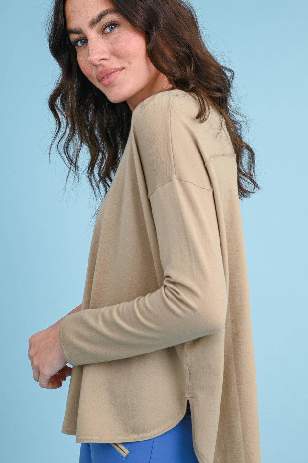 Hemisphere Weiter Feinstrick Pullover in Camel