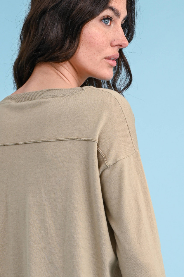 Hemisphere Weiter Feinstrick Pullover in Camel